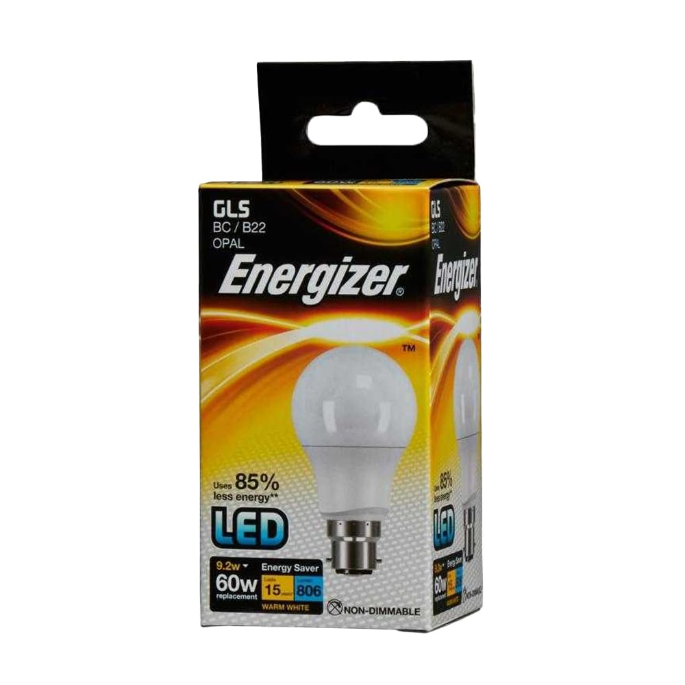 Energizer Warm White 8.2 Watt Led 806Lm B22 Gls