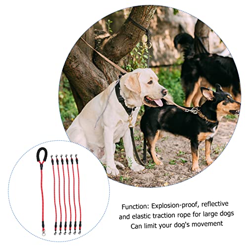 Laisse à chiens multitête GALPADA rouge avec attaches rotatives robustes - 8