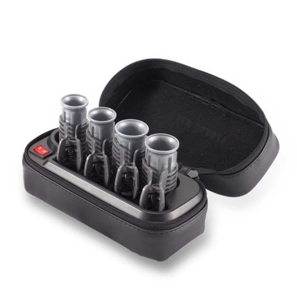 YB-104 Portable Electric Instant Heat Hair Roll Set Compact Size Hot Rollers with Heated Clips Hair Roll Fit for Traveller Free voltage(110V~220V)