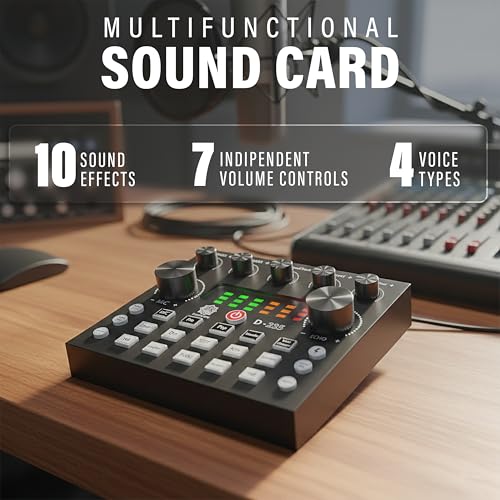 Image of DIGIMORE Dual Condenser Microphone Kit for Singing with V8 Sound Card | Studio Recording Equipments Full Set, Voice Recorder Mic, Karaoke, Gaming, Podcast & Lecture (D-432)