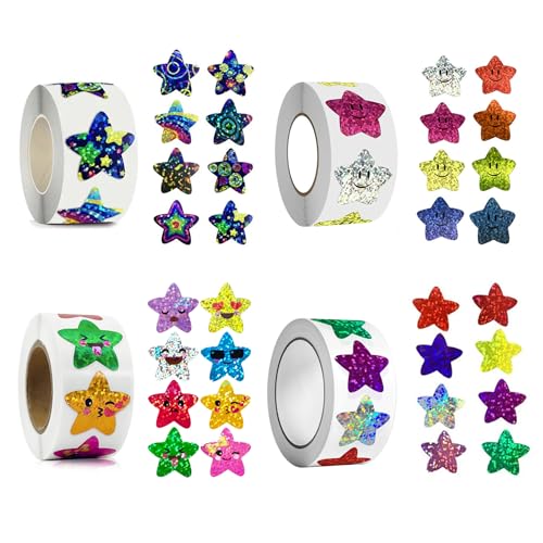 2000 Pcs Star Stickers for Children Teacher Reward Stickers