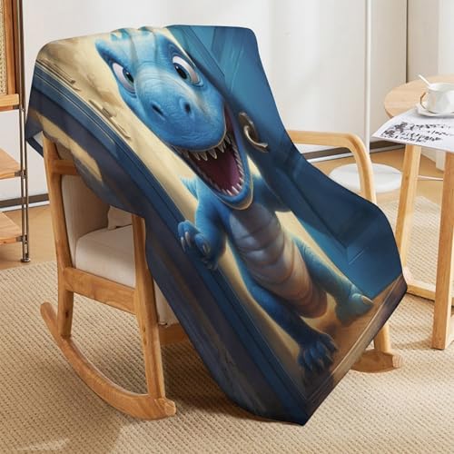Manta para sofá de dinosaurios franela mullida colcha forro polar suave 5