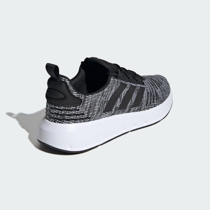 adidas Swift Run Shoes Black/Black/White - Image 6