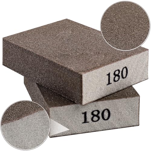 Image of Romeda 8-Pack Sandpaper Block, 180 Grits Washable and Reusable Handmade Sanding Sponge, Drywall Sandpaper Blocks for Wooden Drywall Sheetrock and Metal Glazing