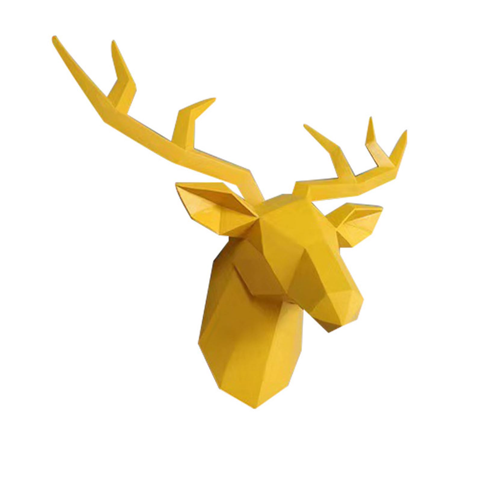 Zyqixluk Resin Deer Decor,Deer Head Wall Decor, Animal Head Statue Wall Hanging Centerpiece Ready To Hang,Deer Head Statue Sculpture,For Bars, Living Rooms, Offices Home Decor,A1,14 * 5.5 * 14.2in