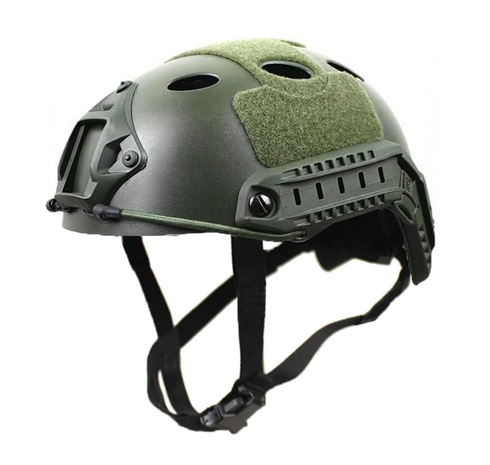 Casque Militaire Tactique PJ Paintball Airsoft Casque Fast avec Support NVG et Rail de Guidage Iatéral - 1