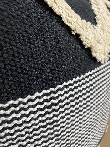 Image of TIB Premium Boho Decorative Throw Cushion Covers, 16 x 16 cm, Set of 2, Cotton. (Black Mountains)-230 TC