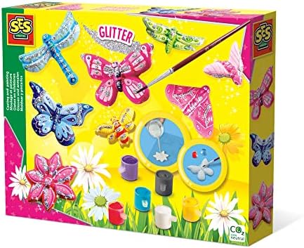 SES Creative 01131 Children's Butterfly Glitter Casting and Painting Set