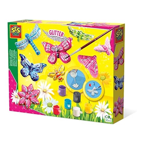 SES Creative 01131 Children's Butterfly Glitter Casting and Painting Set Cover