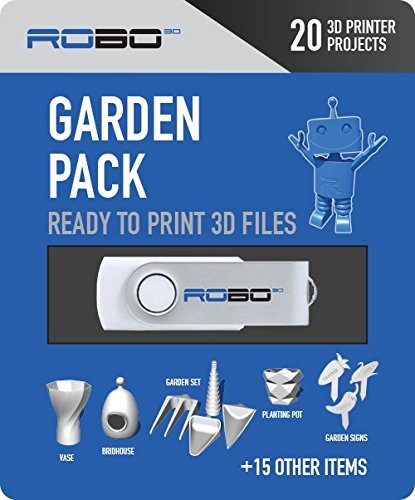 ROBO 3D Printer Print Pack: 20 Garden 3D Design Files