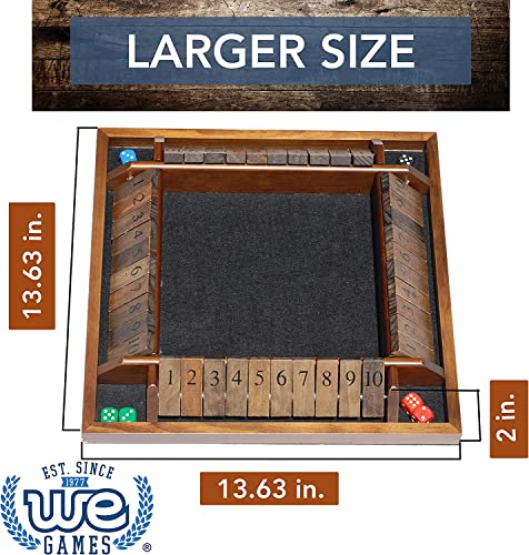 Shut the Box juego de mesa clásico de 4 jugadores miniatura 4