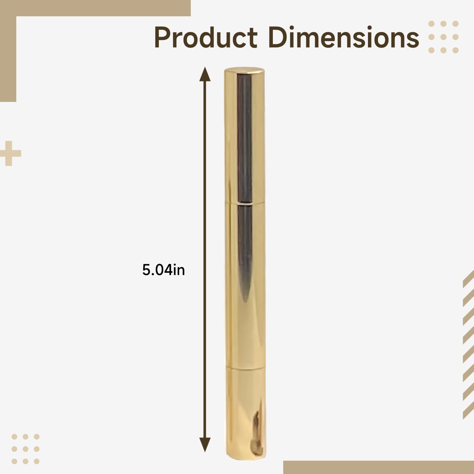 24 szt. puste pojemniki na długopisy, 3 ml, złoty pisak olejowy do paznokci z pędzlem, aluminiowy pojemnik na próbki kosmetyków jako obrotowy ołówek do serum do rzęs, błyszczyk do ust i lakieru do