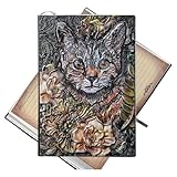 KISWIAR Diario de cuero en relieve A5,