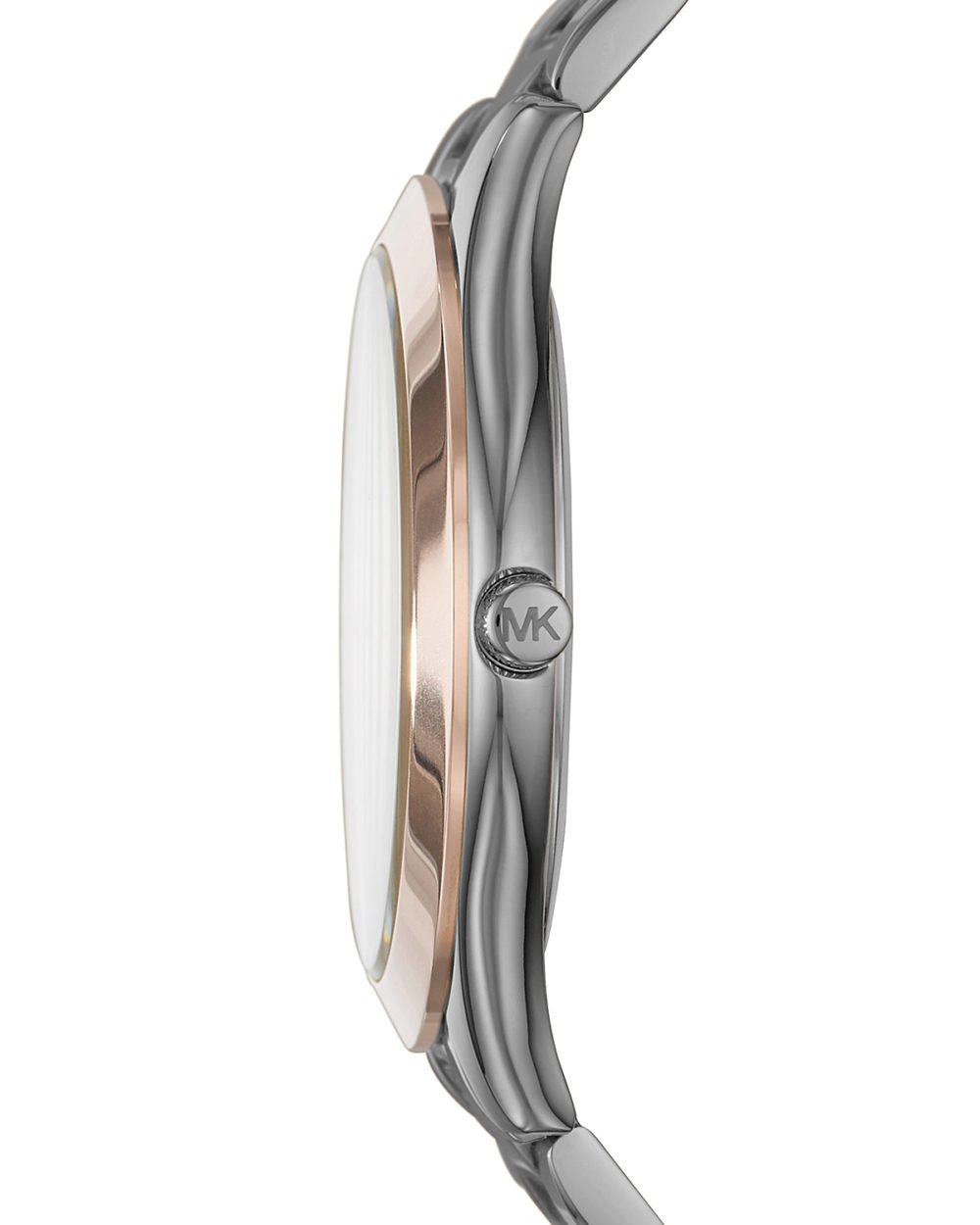 Michael Kors Orologio da uomo Slim Runway, misura cassa 44mm, movimento a tre lancette, cinturino in acciaio inossidabile