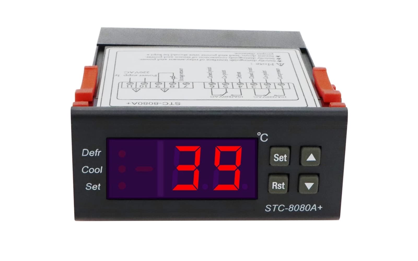 Digital Temperature Controller Stc-8080A+ Refrigerator Thermostat For Refrigerator Automatic Defrosting With NTC Sensor Probe 220V