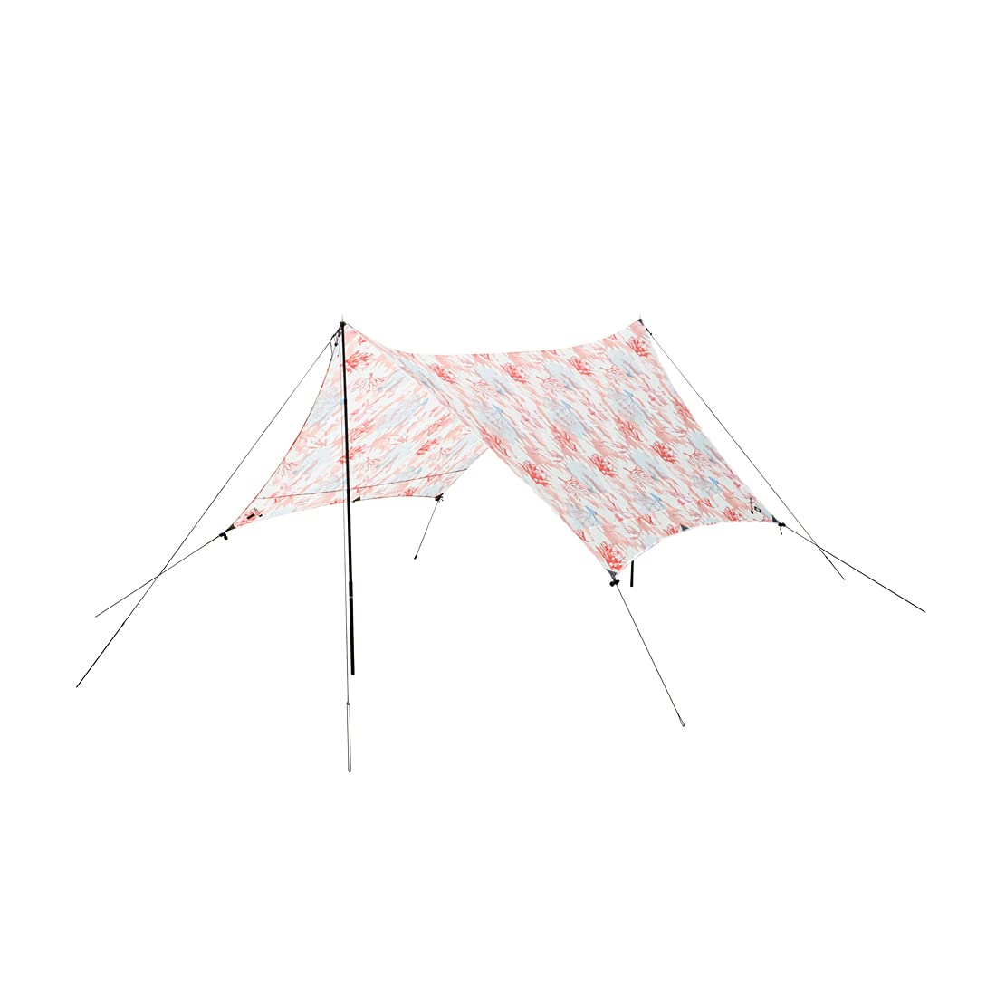ZEROGRAM（ゼログラム）Coral Hexa Tarp (RED) / ヘキサ 軽量 タープ 350 x 360 再生ナイロン素材 UV 遮光 高耐水 防水 コンパクト 設営撤収簡単 ガイライン ペグ付属 レッド Amazon | ZEROGRAM（ゼログラム）Coral Hexa Tarp (RED) / ヘキサ 軽量