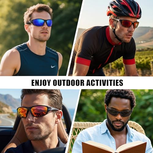 Image of Myiaur Bifocal Reading Sunglasses for Men Women, Wrap Around Sun Readers UV400 Protection for Sports Driving Fishing