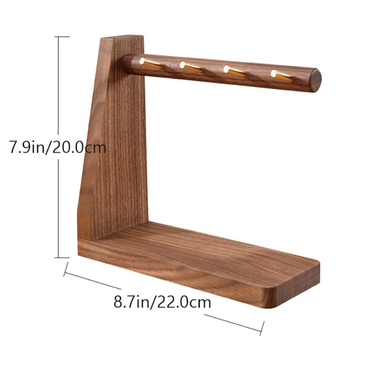 Soporte Práctico para Llaves de Nogal Negro, Estable y Retro para Hogar