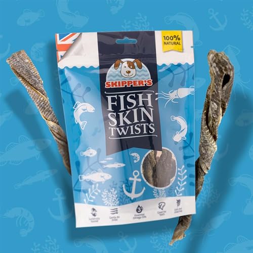 SKIPPER'S Fish Skin Twists Dog Chews for Teeth, Handmade & Gently Air- Dried - Image 3