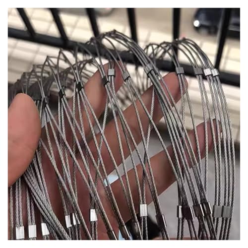 VagxTbs 304 Malla de Cuerda de Acero Inoxidable, Malla Metálica Tejida Resistencia Al Impacto Malla Electrosoldada Galvanizada for Jardín, Granja(1x8m/3.28x26.24ft)