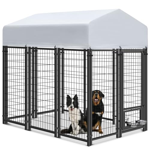 Vagger 6x4.3x6FT Outdoor Dog Kennel with Security Lock