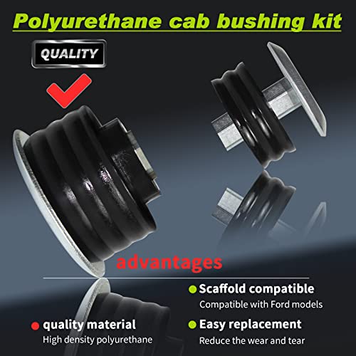 Kf04060Bk Polyurethane Body Mount,Body Cab Bushing Kit, For 99-07 Ford F250 F350 Super Duty Body Cab Mount Bushing Kit 18Pcs With Steel Sleeves & Hardware #TOP1