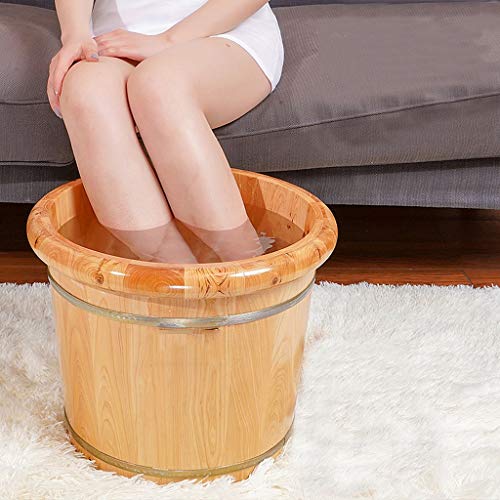 Spa de pies grande en madera para remojo 30 cm miniatura 3