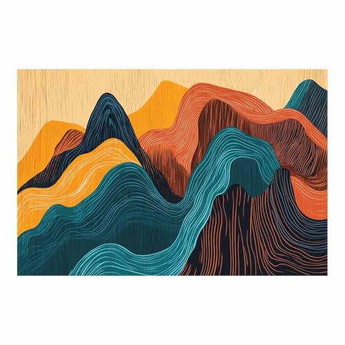 Abstrait sur toile orange 60x90cm décoration murale cuisine