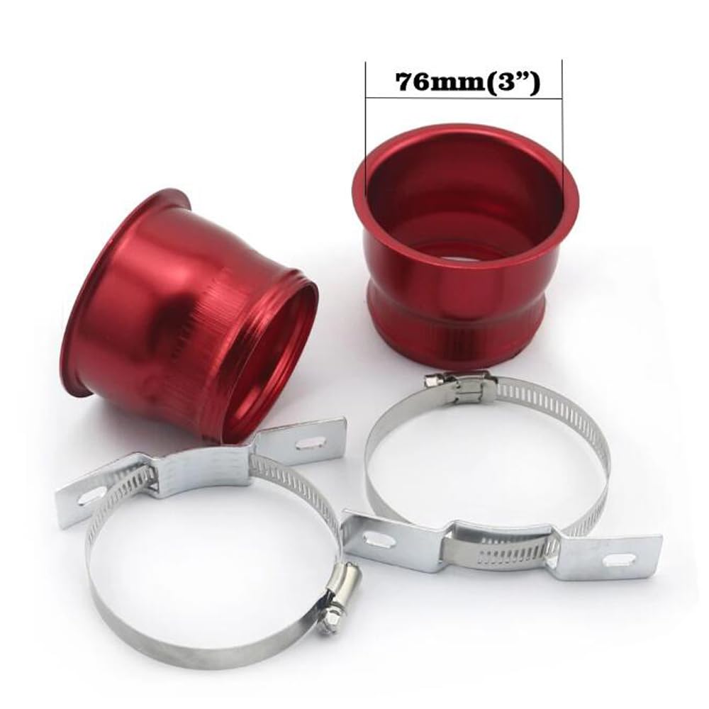 Shkalacar Tubo de Admisión de Aire Frío Conducto Flexible Universal de 3 Pulgadas/76 mm Manguera de Escape del Sistema de Admisión