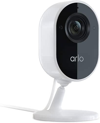 Arlo Essential 1 Indoor HD, Caméra de Surveillance WiFi Intérieure