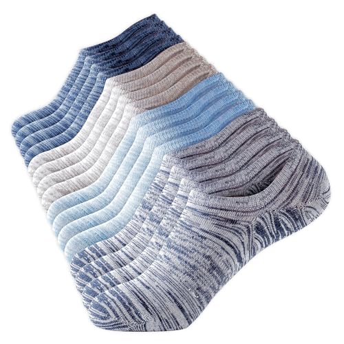 8 Pairs Mens No Show Socks Invisible Low Cut Ankle Short Loafer Boat Socks Nonslip Cotton Socks