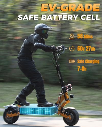 M YUME Electric Scooter (Standard Battery) - 6000W Motor, 50 MPH Top Speed, 60 Mile Range - Image 4
