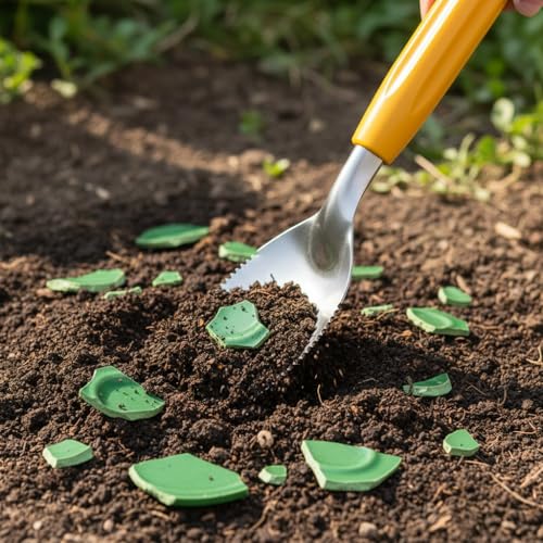 Paleta de jardinería pequeña de 9 pulgadas con borde dentado miniatura 6