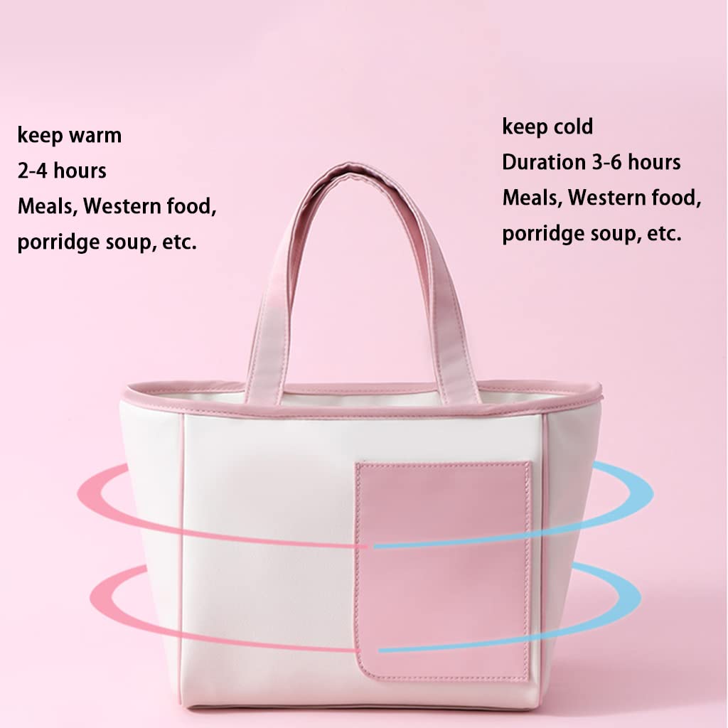 Portapranzo con Sacchetto per Riso, Borsa a Mano Rinforzata in Foglio di Alluminio, Borsa Impermeabile Bento per Studenti e impiegati.