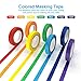 Colored Masking Tapes, 7PCS Arts Rainbow Labelling Masking Tape Fun Supplies Kit for Kids and Adults, Painters Tapes for Crafts, School Projects, Party Decorations and More (0.4 Inch, 12 yd)