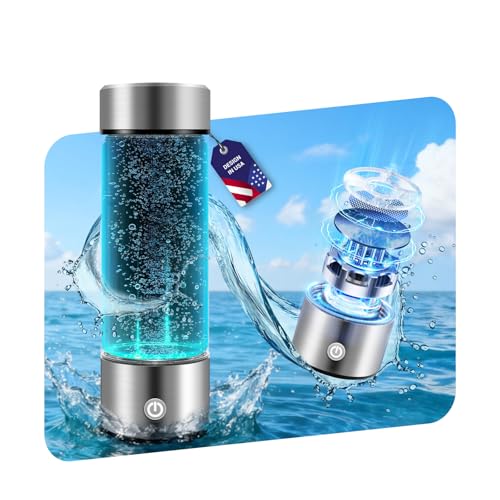 New Upgrade Hydrogen Water Bottle Generator 【NO.1 Double Hydrogen Content】 【Industry TOP - 24-Hour Hydrogen Lock】 | 0 Chlorine & 0 Ozone | 100% Leak-Proof Seal, Hydrogen Water Bottle Generator