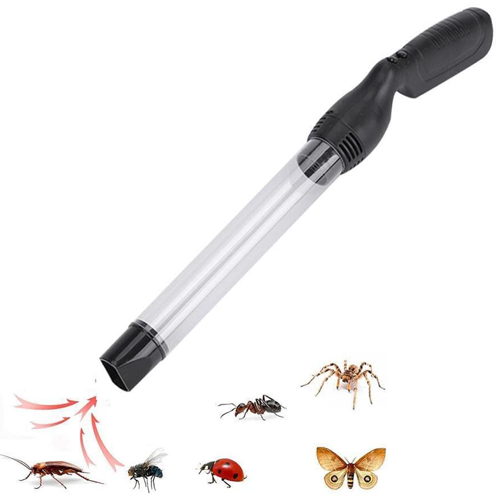 SYOSI Vacuum Bug Catcher, Electric Bug Catcher Handheld Bug Vacuum with LED Flashlight for Catching Spiders, Ants, Flies, Stink Bugs, Beetles (Battery Not Included)