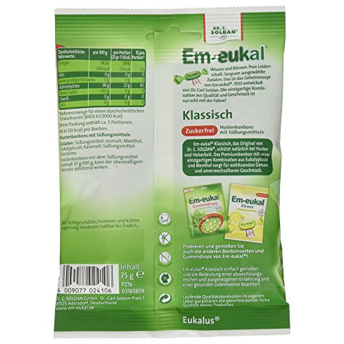 Em-Eukal Klassisch zuckerfrei Hustenbonbon, 75g – Bild 5