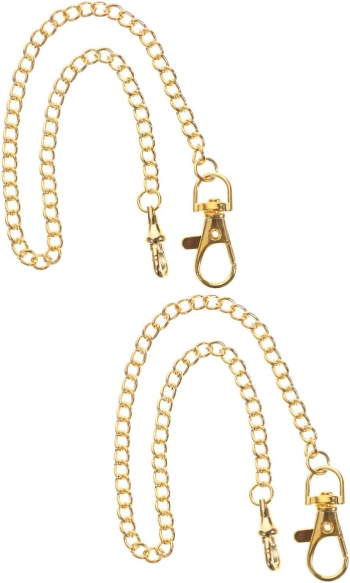 2pcs Decorative Metal Chain for Pocket Watch with Lobster Clasp Vintage Style Jeans Chain Accessory for Men Clothing for Formal Casual Wear