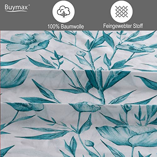 Buymax Bettwäsche 155x220 cm 4-teilig – Bettwäsche Set Renforcé 100% Baumwolle, 2 x Bettbezug 155x220 cm und 2 x Kissenbezüge 80x80 cm… – Ansicht 3