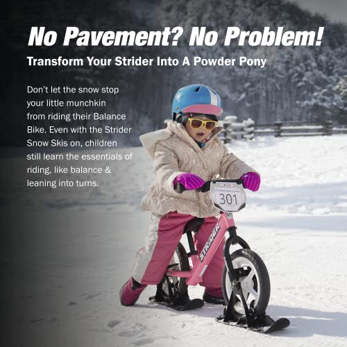 12 Snow Skis Set Transform Balance Bike Into Sled