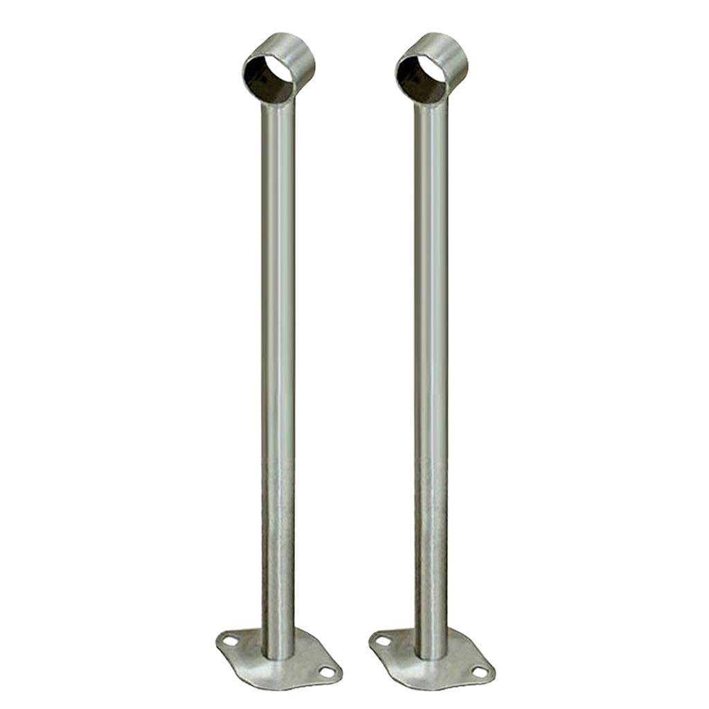 Deckenhalterung Gardinenstange Edelstahl Deckenhalter Halterung verstellbar für Kleiderstange Vorhangstange - 500 mm