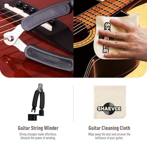 Gitarrenreinigung,All IN ONE Kit: Gitarrenpolitur, Griffbrett-Zitronenöl, Saitenreiniger-Öl, Reinigungstuch für die Reinigung und Pflege der Gitarre