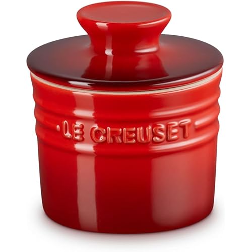 Le Creuset Stoneware Butter Crock, 6 oz., Cerise