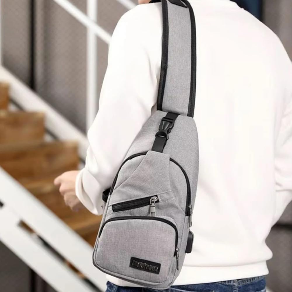 Mochila Transversal Unissex com Porta USB, Bolsos Múltiplos, Impermeável, Disponível em Azul, Preto e Cinza em promoção! Veja a oferta e mais achadinhos de Bolsas 9 Hoje é o melhor dia para comprar Mochila Transversal Unissex com Porta USB, Bolsos Múltiplos, Impermeável, Disponível em Azul, Preto e Cinza com aquele preço maroto! Promoção! Aproveite a oferta! 9
