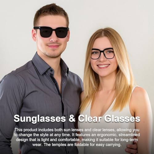 Image of Camera Glasses for Men Women, 8MP HD Video /Recording Glasses, AI Translation (139 Languages) & Voice Control IP65 Waterproof,16Gb Storage Smart Sunglasses for Recording(Blue light filter & Sunglasses)