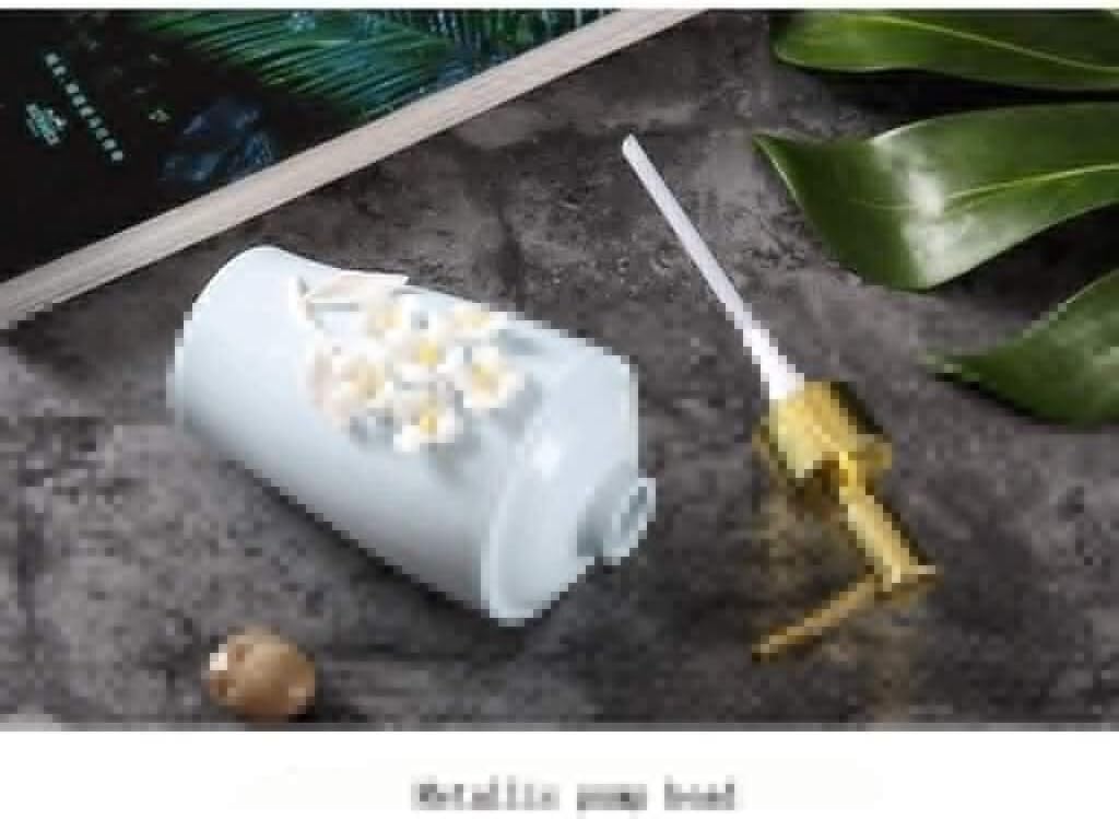 Soap Dispenser Refillable Hand Lotion Dispensers, Soap Bottle 4-Piece Ceramic Bathroom Accessory Set Bathroom Supplies Emulsion Soap Dispenser Set Kitchen (Color :) ()