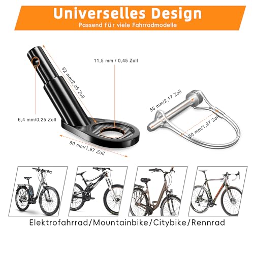 NICEDACK Fahrradanhänger Kupplung, Fahrrad Anhängerkupplung, Fahrradanhänger-Adapter,Hundeanhänger Adapter für Fahrrad, Kinderanhänger Fahrradkupplungen (Schwarz)