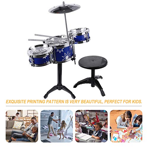 Speelgoed Drumstel 1 Set Kids Drum Kit Mini Drum Kit Speelgoed Voor Kinderen Draagbare Praktische Drum Kit Met Stoel… - Image 8