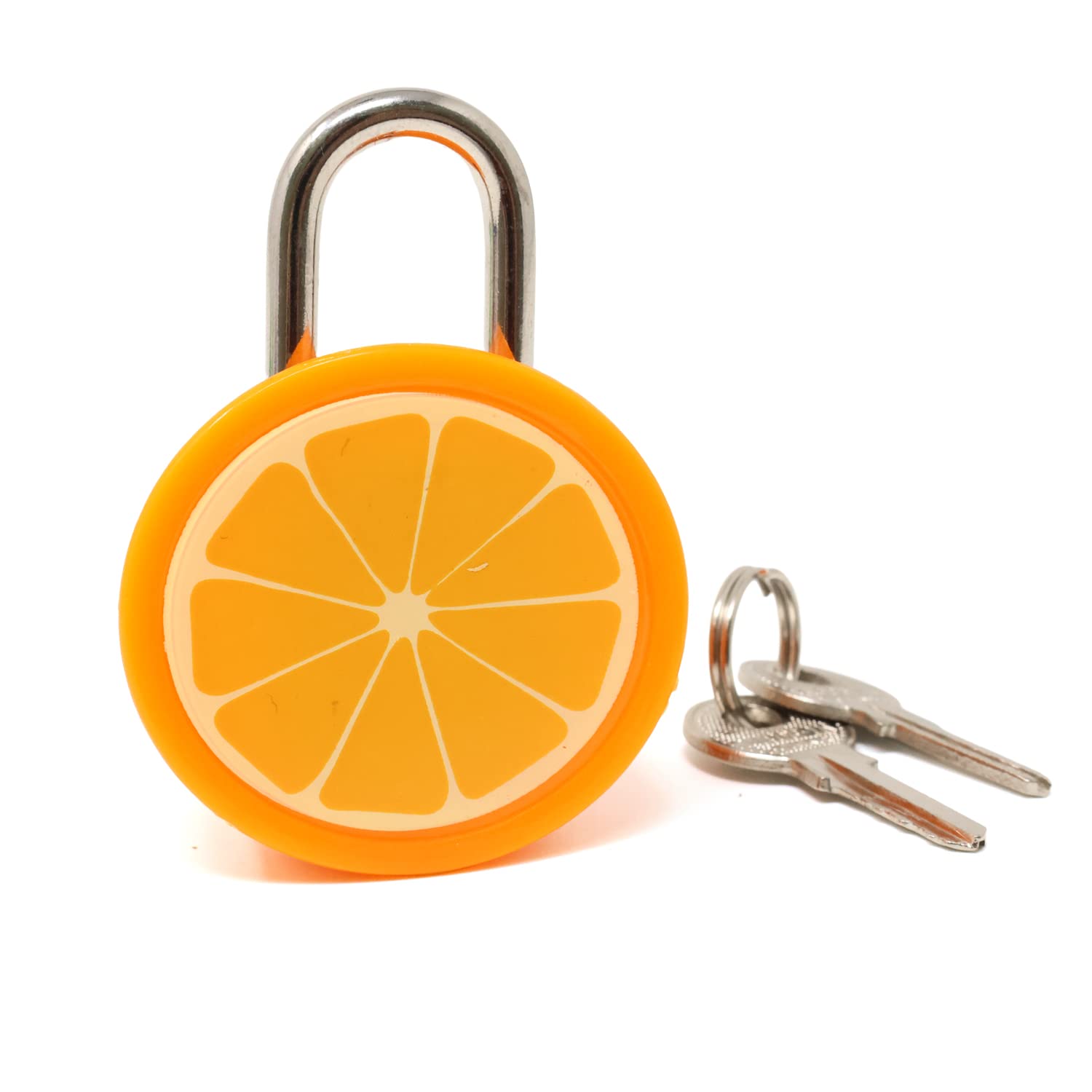 Honbay Cute Orange Fruit Padlock Mini Padlock Lock with Keys - for